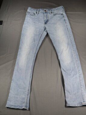 American Eagle Slim Straight Jeans Mens 29x30 Blue Excellent Extreme Flex